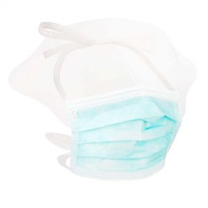 Surgical Mask with Visor 4 Ties (Blue, Non-Woven and 3 Ply)