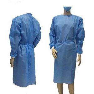 Surgical Isolation Gowns (Blue, Non Sterile and Disposable)