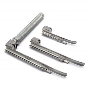 Laryngoscope Set with 3 Blades (Miller)